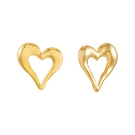 Heart Chunky Stud Earrings