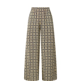 St Barts Link-Chain Wide-Leg Trousers