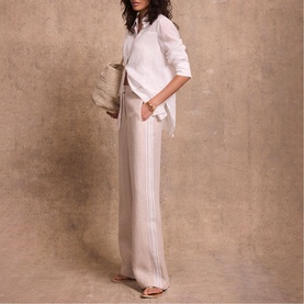 Stripe Mid-Rise Trousers