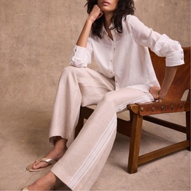 Stripe Mid-Rise Trousers