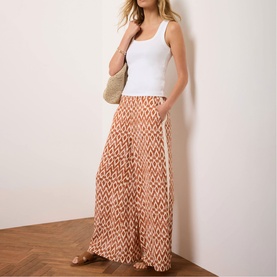 Geo High-Rise Wide Leg Trousers