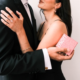 Pastel Pink Two-Stone Earrings