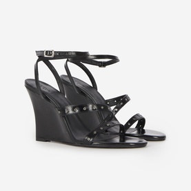 Studded Wedge-Heeled Sandals