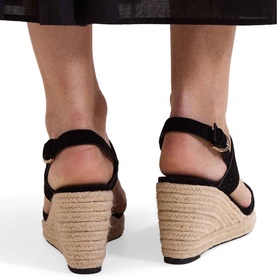 Suede Espadrille Wedges