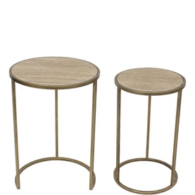Arlo Round Nested Table Two-Piece Set
