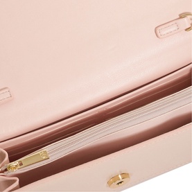 Billed Leather Top Handle Bag