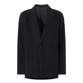 Pleated Single-Breasted Blazer