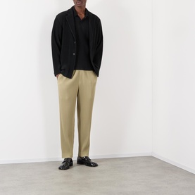 Pleated Single-Breasted Blazer