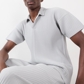 Pleated Polo Shirt