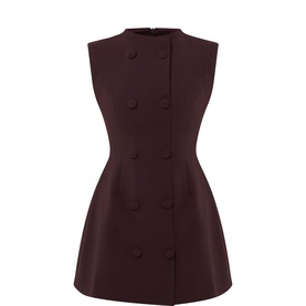 Double-Breasted Button Mini Dress