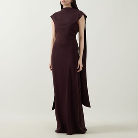Drape Tie Gown