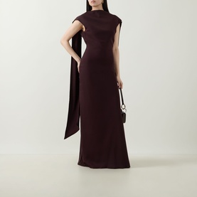 Drape Tie Gown