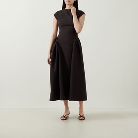 Cap Sleeve Gathered Dress