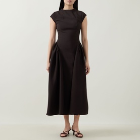 Cap Sleeve Gathered Dress