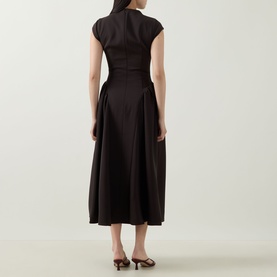 Cap Sleeve Gathered Dress