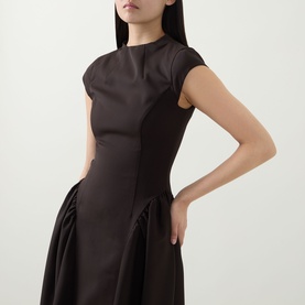 Cap Sleeve Gathered Dress