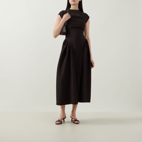 Cap Sleeve Gathered Dress