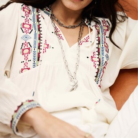 Tilt Embroidered Blouse