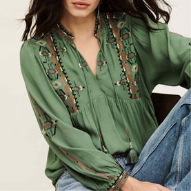 Tilt Embroidered Blouse