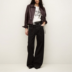 Manita Cropped Leather Jacket