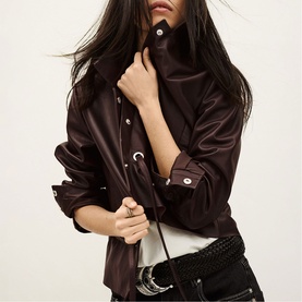 Manita Cropped Leather Jacket