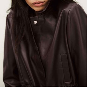 Manita Cropped Leather Jacket