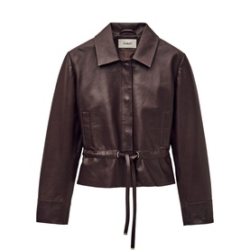 Manita Cropped Leather Jacket
