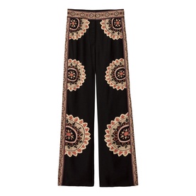 Valla Printed Flared-Leg Trousers