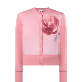 Ilyna Floral Panel Cardigan