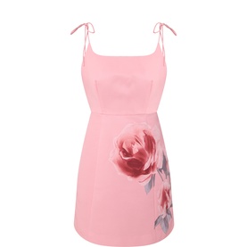 Rasbee Placement Floral Mini Dress