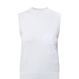 Nyeli Placement Floral Knitted Vest