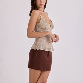 Adelise Faux Suede Mini Skirt