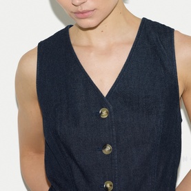 Chambray Waistcoat Dress