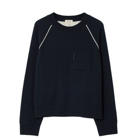 Seamed Patch Pocket Knitted Sweater