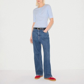 Ribbed Henley Top