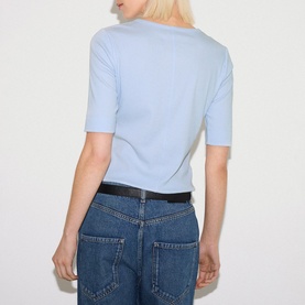 Ribbed Henley Top