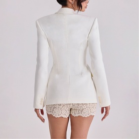 Luella Hourglass Single-Breasted Blazer