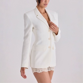 Luella Hourglass Single-Breasted Blazer