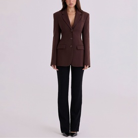 Luella Hourglass Single-Breasted Blazer