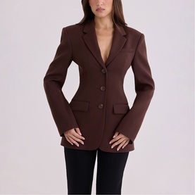Luella Hourglass Single-Breasted Blazer