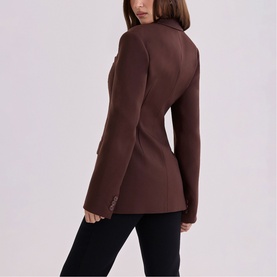 Luella Hourglass Single-Breasted Blazer