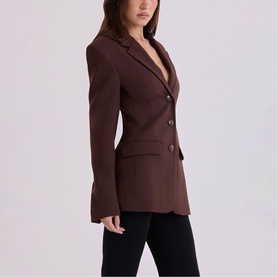 Luella Hourglass Single-Breasted Blazer