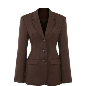 Luella Hourglass Single-Breasted Blazer