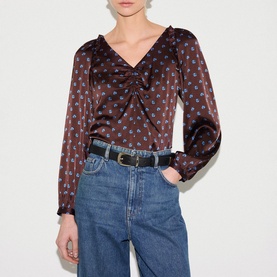 Mini Geo Rose Frill Top