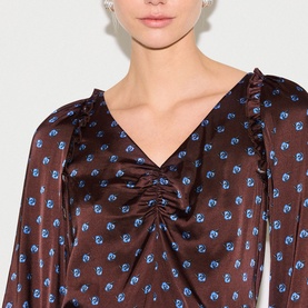 Mini Geo Rose Frill Top