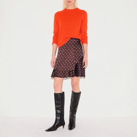 Geo Rose Mini Flared Skirt