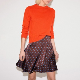 Geo Rose Mini Flared Skirt