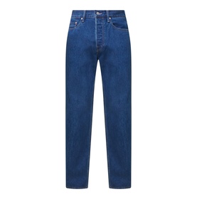 Paul Smith blue straight-leg jeans in 100% cotton with five-pocket styling and classic waistband