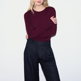 Solid Long-Sleeved Top