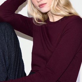 Solid Long-Sleeved Top